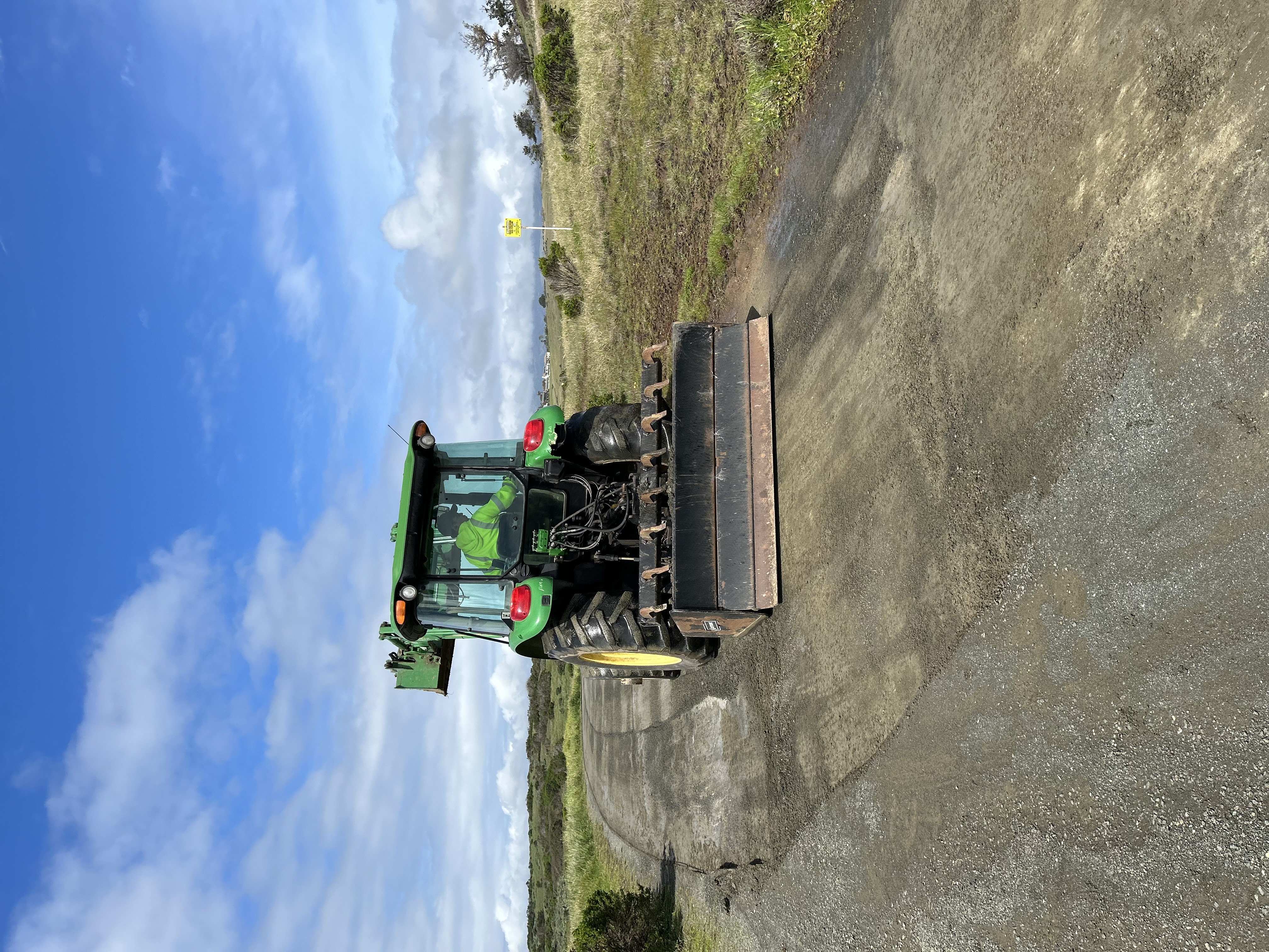 grading the wet access road